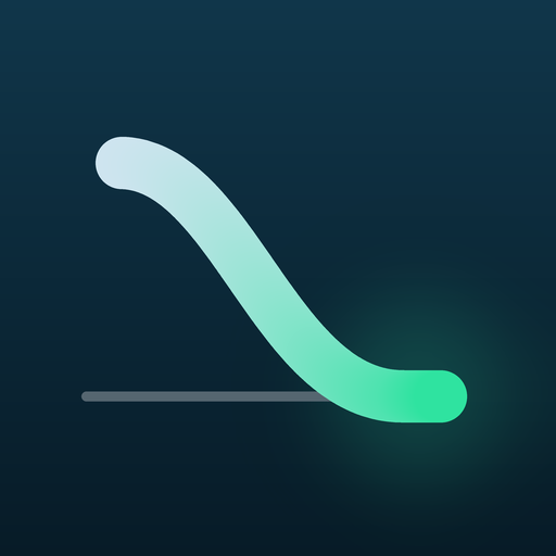Debt Ladder app icon — a falling curve on a dark teal background